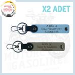 MiaWiki Motosiklet Aşıklarına İsim Plaka Anahtarlık, Standart, MH-KAN-MT-4263x2, Kül Gri-Gök Mavi, üniseks-yetişkin