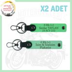 MiaWiki Motosiklet Aşıklarına Özel Anahtarlık, Standart, MH-KAN-MT-4781x2, Yeşil-Fıstık Yeşil, üniseks-yetişkin