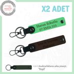 MiaWiki Motosiklet Deri Anahtarlık Takımı, Standart, MH-KAN-MT-11554x2, Koyu Kahve-Fıstık Yeşil-yeşil, üniseks-yetişkin