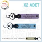 MiaWiki Motosiklet Ehliyeti Olanlara Özel İsim Plaka, Standart, MH-KAN-MT-6859x2, Mor Menekşe-Gök Mavi-sütlü kahve, üniseks-yetişkin