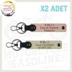MiaWiki Motosiklet İsim Plaka Kan Grubu Anahtarlık, Standart, MH-KAN-MT-5175x2, Yavruağzı-Sütlü Kahve, üniseks-yetişkin