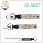 MiaWiki Motosiklet Maceracılarına İsim Plaka Anahtarlık, Standart, MH-KAN-MT-10060x2, Pudra-gri, üniseks-yetişkin