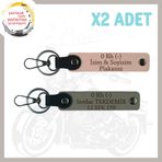 MiaWiki Motosiklet Maceracılarına İsim Plaka Anahtarlık, Standart, MH-KAN-MT-4569x2, Yavruağzı-Kül Gri, üniseks-yetişkin