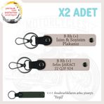 MiaWiki Motosiklet Maceracılarına Özel İsim Plaka Anahtarlık, Standart, MH-KAN-MT-8099x2, Pudra-yeşil, üniseks-yetişkin
