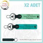 MiaWiki Motosiklet Plaka ve Kan Grubu Anahtarlık Seti, Standart, MH-KAN-MT-10322x2, Yeşil-Koyu Turkuaz-lacivert, üniseks-yetişkin