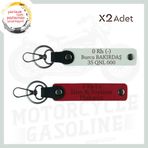 MiaWiki Motosiklet Severlere Acil Durum Anahtarlığı, Standart, MH-KAN-MT-4475x2, Kırmızı-Beyaz, üniseks-yetişkin