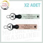 MiaWiki Motosiklet Severlere Özel Deri Anahtarlık Set, Standart, MH-KAN-MT-4563x2, Yavruağzı-Beyaz, üniseks-yetişkin