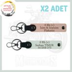 MiaWiki Motosiklet Severlere Özel Deri Anahtarlık Set, Standart, MH-KAN-MT-4763x2, Yavruağzı-Beyaz, üniseks-yetişkin