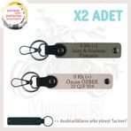 MiaWiki Motosiklet Sürücüsü İsim Plaka Kan Grubu Anahtarlık, Standart, MH-KAN-MT-9738x2, Kül Gri-Pudra-lacivert, üniseks-yetişkin
