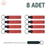 MiaWiki Müzikal Topluluklara Özel Hediyelik Anı Anahtarlık, 8'li Set, MH-KAN8533X8, Nar Çiçeği & Lacivert, üniseks-yetişkin