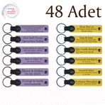 MiaWiki Okul Tanıtım Anahtarlık Seti 48'li Mor Lacivert, Standart, MH-KAN9115X48, Mor Menekşe & Sarı, üniseks-yetişkin