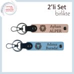 MiaWiki Özel İsim Yazılı Anahtarlık Kaplan Desenli, Standart, MH-KAN-38526x2, yavru ağzı-gök mavi, erkek