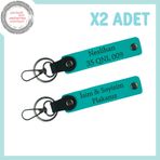 MiaWiki Özel Plaka ve İsim Yazılı Motosiklet Anahtarlık, Standart, MH-KAN-MT-4051x2, Koyu Turkuaz, üniseks-yetişkin