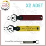 MiaWiki Özel Üretim Motosiklet Anahtarlık İsim Plaka, Standart, MH-KAN-MT-6115x2, Sarı-Bordo-gri, üniseks-yetişkin