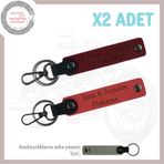 MiaWiki Plaka ve İsim Yazılı Özel Üretim Anahtarlık, Standart, MH-KAN-MT-11930x2, Nar Çiçeği-Bordo-gri, üniseks-yetişkin