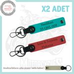 MiaWiki Plaka ve İsimle Kişiye Özel Anahtarlık, Standart, MH-KAN-MT-11954x2, Nar Çiçeği-Koyu Turkuaz-sütlü kahve, üniseks-yetişkin