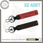 MiaWiki Plaka ve İsimli Motorcu Deri Anahtarlık, Standart, MH-KAN-MT-11949x2, Nar Çiçeği-Koyu Kahve-sütlü kahve, üniseks-yetişkin