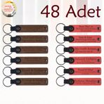 MiaWiki Promosyonel Anahtarlık 48'li Set, Standart, MH-KAN9018X48, Açık Kahve & Nar Çiçeği, üniseks-yetişkin
