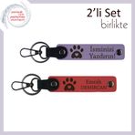 MiaWiki Sevgi Pati Dostu Anahtarlık Seti Mor Menekşe, Standart, MH-KAN-36908x2, mor menekşe-nar çiçeği, üniseks-yetişkin