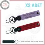 MiaWiki Sevgililere Özel İsim ve Plaka Yazılı Anahtarlık, Standart, MH-KAN-MT-11872x2, Mor Menekşe-Kırmızı-lacivert, üniseks-yetişkin