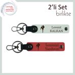 MiaWiki Sevgiliye Kalıcı Deri Anahtarlık Armağanı, Standart, MH-KAN-38910x2, beyaz-nar çiçeği, erkek