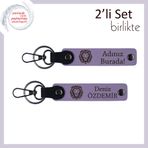 MiaWiki Sevgiliye Uygun Kişisel Set Anahtarlık, Standart, MH-KAN-38405x2, mor menekşe-mor menekşe, erkek