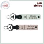 MiaWiki Trabzon 61 Desenli Deri Anahtarlık Seti, Tek Ebat, MH-KAN-61-149x2, beyaz-pudra, üniseks-yetişkin