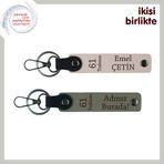 MiaWiki Trabzon 61 Temalı İsim Yazılı Deri Anahtarlık, Standart, MH-KAN-61-342x2, pudra-kül gri, üniseks-yetişkin