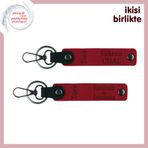 MiaWiki Türk Yazılı Deri Anahtarlık Seti Kırmızı, Standart, MH-KAN-34418x2, kırmızı-kırmızı, üniseks-yetişkin