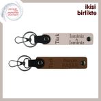 MiaWiki Türk Yazılı Deri Anahtarlık Seti Pudra-Kahve, Standart, MH-KAN-34481x2, pudra-açık kahve, üniseks-yetişkin