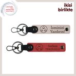 MiaWiki Üç Ayyıldızlı Kişiselleştirilebilir Anahtarlık, Standart, MH-KAN-32346x2, pudra-nar çiçeği, üniseks-yetişkin