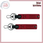 MiaWiki Üç Hilal Deri Anahtarlık Seti Kırmızı, 11.5 cm x 2.3 cm, MH-KAN-33993x2, kırmızı-kırmızı, üniseks-yetişkin