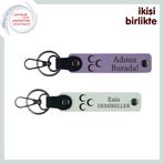 MiaWiki Üç Hilal Desenli Anahtarlık Seti Mor-Beyaz, 11.5 cm x 2.3 cm, MH-KAN-34105x2, mor menekşe-beyaz, üniseks-yetişkin