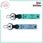 MiaWiki Üç Hilal Desenli Kişisel Anahtarlık, Standart, MH-KAN-34216x2, turkuaz-gök mavi, üniseks-yetişkin
