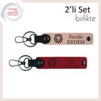 MiaWiki Yazı Eklenebilir Deri Anahtarlık Kaplan Deseni, Standart, MH-KAN-38530x2, yavru ağzı-kırmızı, erkek