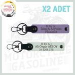 MiaWiki Yol Sürücülerine Özel İsim Plaka Anahtarlık, Standart, MH-KAN-MT-5288x2, Mor Menekşe-Beyaz, üniseks-yetişkin