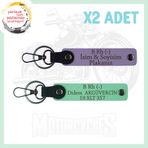 MiaWiki Yol Tutkununa İsim Plaka B Rh Kan Grubuna Özel, Standart, MH-KAN-MT-5110x2, Mor Menekşe-Yeşil, üniseks-yetişkin