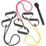 Miayaya Direnç Bantları Seti Egzersiz Bantları Fitness Egzersiz Kapı Çapa Kolları Erkekler Kadınlar için Kollar ve Omuzlar Egzersiz Ağırlıkları Kuvvet Eğitim Ekipmanları Tampon Köpük Kolu Kaymaz