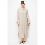Micca %80 Doğal Viskon Maxi Dökümlü Soft Kumaş Zamansız Tunik Kap-Taş - 2