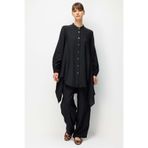 Micca Goldy %85 LyoCELL Comfort Kalıp Zamansız Tunik-Pantolon Kombin Takım-Siyah
