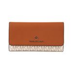 Michael Kors 32F1GT9E3B-BRN Jet Set Charm Lg Trifold Wallet Kahverengi-Beyaz Kadın Cüzdan