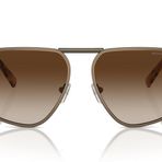 Michael Kors Erkek Mk1153 Silverton Aviator Güneş Gözlüğü, Mat Kabuk/Kahverengi Gradyan, 58 mm