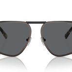 Michael Kors Erkek Mk1153 Silverton Aviator Güneş Gözlüğü, Parlak Siyah/Koyu Gri Katı, 58 mm