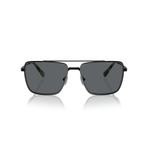Michael Kors Eyewear Erkek Mk1154 Blue Ridge Kare Güneş Gözlüğü, Parlak Siyah/Koyu Gri Katı, 58 mm