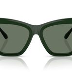 Michael Kors Eyewear Kadın MK2211U Dubai Evrensel Fit Kedi Gözü Güneş Gözlüğü, Bosco/Yeşil Masif, 57 mm, Bosco/Yeşil Katı, 57 mm
