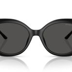Michael Kors Eyewear Kadın Mk2236u Alicante Evrensel Fit Kedi Gözü Güneş Gözlüğü, Siyah/Koyu Gri Katı, 53 mm