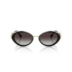 Michael Kors Kadın Mk1179 Key West Oval Güneş Gözlüğü, Siyah/Açık Gri Gradyan Siyah, 53 mm
