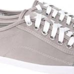 Michael Kors Kristy Sneaker Pearl Grey Gri Saten Ve Naylon Kumaş Yuvarlak Deri Burunlu Düz Tabanlı Kadın Ayakkabı