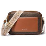Michael Kors Maeve Büyük Cepli Crossbody Çanta, Altın Tonlu Donanım/Kahverengi/Meşe Palamudu, One Size
