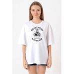 Michael Myers Butcher Shop Beyaz Kadın Oversize Tshirt